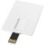 Slim card-shaped 2GB USB flash drive, Plastic, White