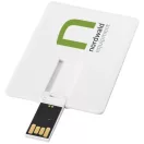 Slim card-shaped 2GB USB flash drive, Plastic, White