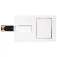 Slim card-shaped 2GB USB flash drive, Plastic, White