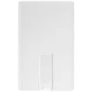 Slim card-shaped 4GB USB flash drive, Plastic, White