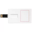 Slim card-shaped 4GB USB flash drive, Plastic, White