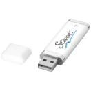 Flat 4GB USB flash drive, Plastic, White