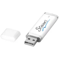 Flat 4GB USB flash drive, Plastic, White