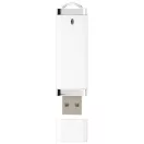 Flat 4GB USB flash drive, Plastic, White