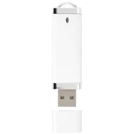 Flat 4GB USB flash drive, Plastic, White