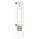 Flat 4GB USB flash drive, Plastic, White