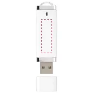 Flat 4GB USB flash drive, Plastic, White