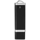 Flat 4GB USB flash drive, Plastic, solid black