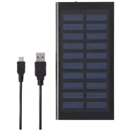Stellar 8000 mAh solar power bank, Aluminium, solid black