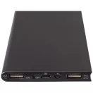 Stellar 8000 mAh solar power bank, Aluminium, solid black