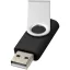 Rotate-basic 16GB USB flash drive, Plastic and Aluminum, solid black
