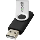 Rotate-basic 16GB USB flash drive, Plastic and Aluminum, solid black