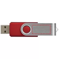 Rotate Basic USB 16GB, Plastic and Aluminum, Red