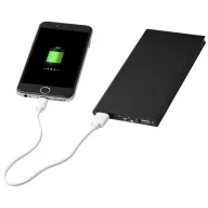 Plate 8000 mAh aluminum power bank, Aluminium,  solid black
