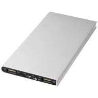 Plate 8000 mAh aluminum power bank, Aluminium, Silver