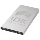 Plate 8000 mAh aluminum power bank, Aluminium, Silver