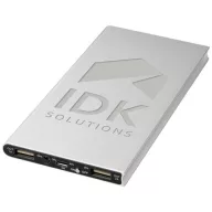Plate 8000 mAh aluminum power bank, Aluminium, Silver
