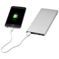 Plate 8000 mAh aluminum power bank, Aluminium, Silver