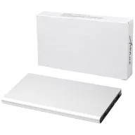 Plate 8000 mAh aluminum power bank, Aluminium, Silver