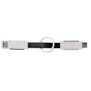 Cablu 4-in-1, 0.5x13.5x1.4 cm, Everestus, 20IUN0204, Negru, ABS