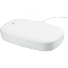   UV smartphone sanitizer cu 5W wireless charging pad, 21MAR1430, 20.4x4.3x12.6 cm, Everestus, ABS, Alb