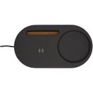 Incarcator wireless 5W cu organizator birou, 21MAR2222, 20x1.5x10 cm, Everestus, Calcar, Pluta, Negru