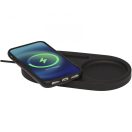 Incarcator wireless 5W cu organizator birou, 21MAR2222, 20x1.5x10 cm, Everestus, Calcar, Pluta, Negru