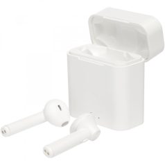  Casti audio earbuds wireless, 21MAR1573, 6.3x5.5x2.5 cm, Everestus, ABS, Alb