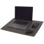 Suport pad de birou pentru laptop si mouse, Tekio, 21OCT0880, 60 x 40 cm, Piele ecologica, Gri