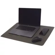   Suport pad de birou pentru laptop si mouse, Tekio, 21OCT0880, 60 x 40 cm, Piele ecologica, Gri
