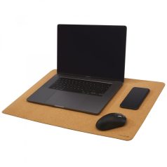   Suport pad de birou pentru laptop si mouse, Tekio, 21OCT0876, 60 x 40 cm, Pluta, Bej
