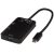Adaptor usb Type-C  multimedia (USB-A/Type-C/HDMI), Tekio, 22FEB1607, 7.5x1.2x4.5 cm, Aluminiu, Negru