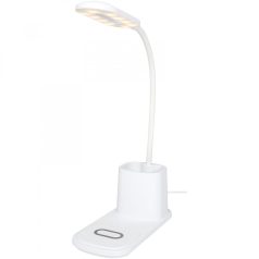   Lampa de birou si organizator cu incarcator wireless, Everestus, 18SEP3579, 17x30x8 cm, ABS, Alb