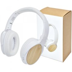   Casti audio Bluetooth cu microfon, Everestus, 18SEP2827, 18.5x7.5x17.5 cm, ABS, Bambus, Bej