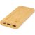 Powerbank 10000 mAh, USB-C, Micro USB, USB-A, 2401E15057, Everestus, 14.9x1.8x7 cm, Bambus, Natur