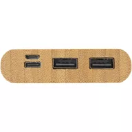   Powerbank 10000 mAh, USB-C, Micro USB, USB-A, 2401E15057, Everestus, 14.9x1.8x7 cm, Bambus, Natur