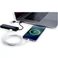 Hub usb 2401E14945, Tekio, 10x1.2x3 cm, Aluminiu, Negru