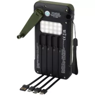   Powerbank 10000 mAh, USB-C, USB-A, 2401E15001, Everestus, 15.9x3.1x8.5 cm, ABS, Verde army
