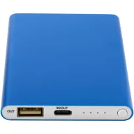   Powerbank 4000 mAh, 10 W, USB-A, USB-C, 2410E23119, Everestus, 11 x 1 x 6.8 cm, Aluminiu, Albastru royal