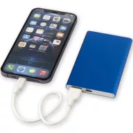   Powerbank 4000 mAh, 10 W, USB-A, USB-C, 2410E23119, Everestus, 11 x 1 x 6.8 cm, Aluminiu, Albastru royal