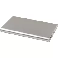   Powerbank 4000 mAh, 10 W, USB-A, USB-C, 2410E23120, Everestus, 11 x 1 x 6.8 cm, Aluminiu, Argintiu