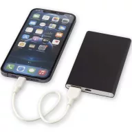   Powerbank 4000 mAh, 10 W, USB-A, USB-C, 2410E23121, Everestus, 11 x 1 x 6.8 cm, Aluminiu, Gri titanium