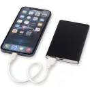 Powerbank 4000 mAh, 10 W, USB-A, USB-C, 2410E23122, Everestus, 11 x 1 x 6.8 cm, Aluminiu, Negru