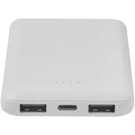   Powerbank 5000 mAh, 10 W, USB-A, USB-C, 2410E23075, Everestus, 9 x 1.4 x 6.3 cm, ABS, Alb