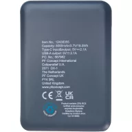   Baterie externa 5000 mAh, 10 W, USB-C, USB-A, 2509E14463, Everestus, 9x1.4x6.3 cm, ABS, Albastru hale