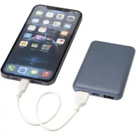   Baterie externa 5000 mAh, 10 W, USB-C, USB-A, 2509E14463, Everestus, 9x1.4x6.3 cm, ABS, Albastru hale