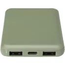 Baterie externa 5000 mAh, 10 W, USB-C, USB-A, 2509E14464, Everestus, 9x1.4x6.3 cm, ABS, Verde heather
