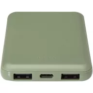   Baterie externa 5000 mAh, 10 W, USB-C, USB-A, 2509E14464, Everestus, 9x1.4x6.3 cm, ABS, Verde heather