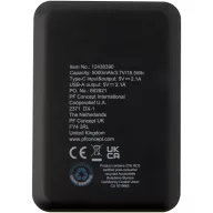   Powerbank 5000 mAh, 10 W, USB-A, USB-C, 2410E23076, Everestus, 9 x 1.4 x 6.3 cm, ABS, Negru