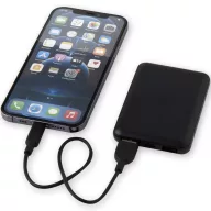   Powerbank 5000 mAh, 10 W, USB-A, USB-C, 2410E23076, Everestus, 9 x 1.4 x 6.3 cm, ABS, Negru